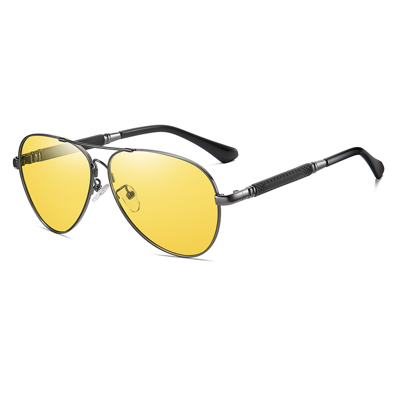 Gafas de sol polarizadas ligeras con montura metálica UV400 para hombre