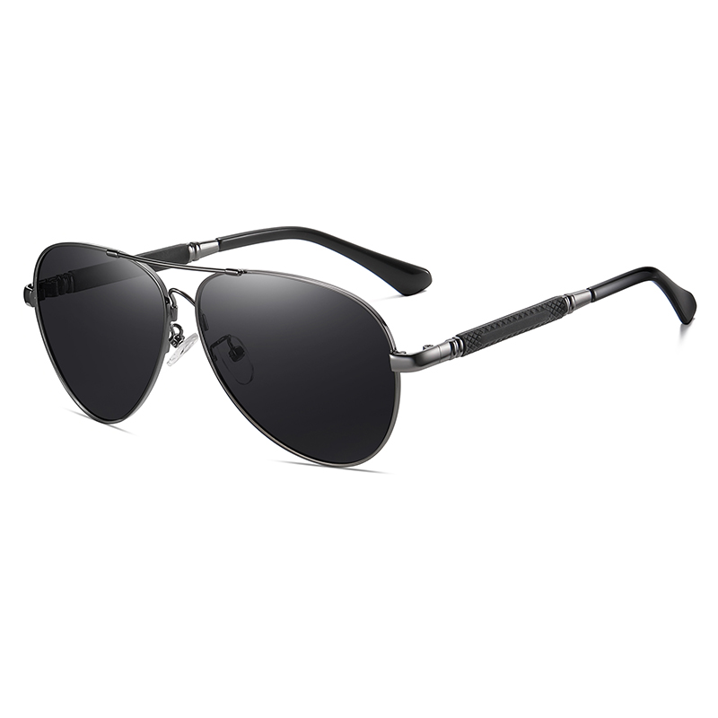 Gafas de sol polarizadas ligeras con montura metálica UV400 para hombre